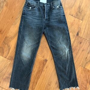 MOTHER SUPERIOR The Tomcat Wash Black , fray jeans 26